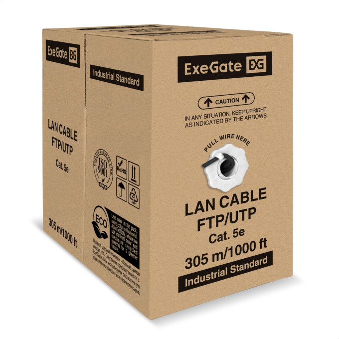 Кабель EXEGATE SPECIAL UTP4-C5e-CCA-S24-OUT-PE-BK-305 UTP EX301082RUS